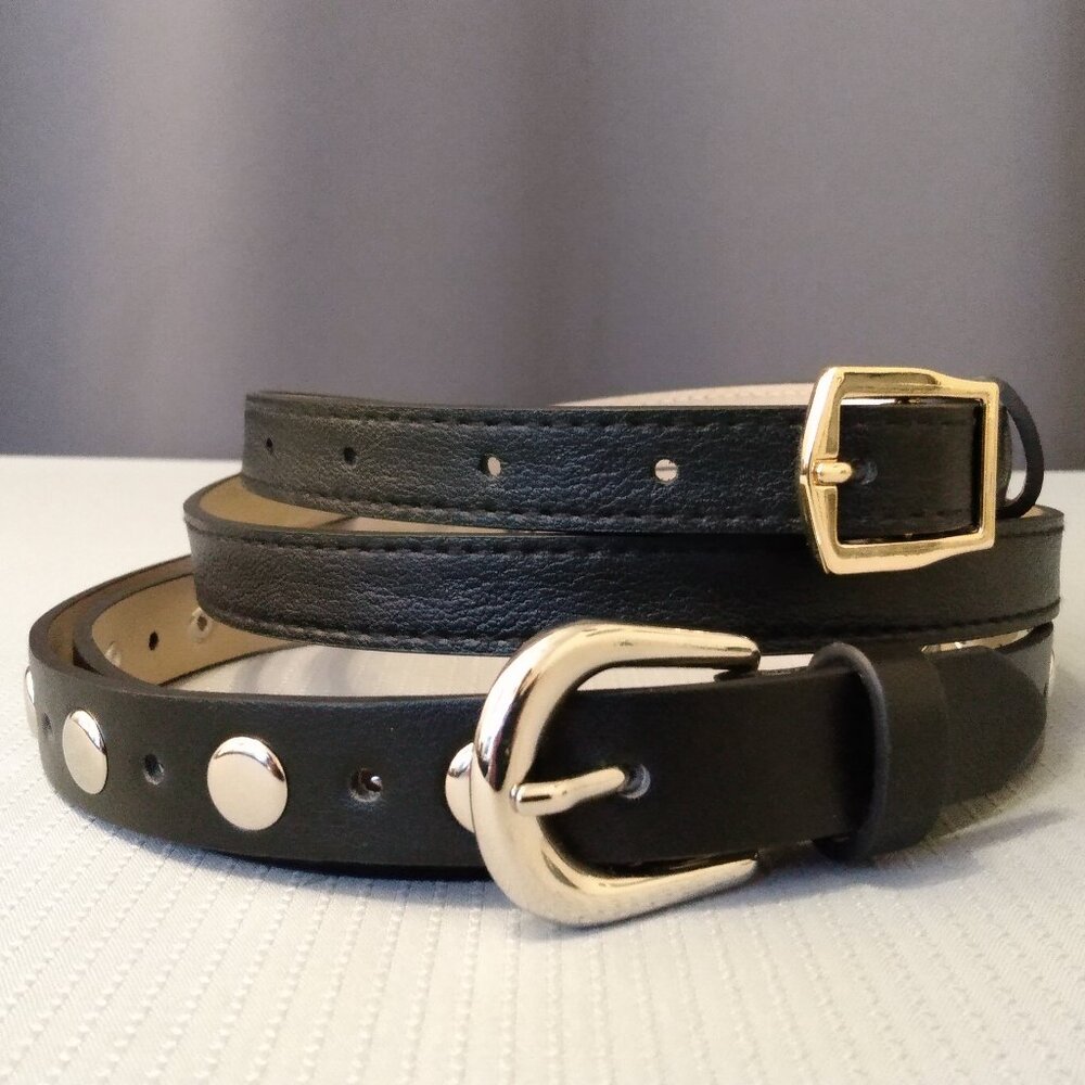 Steve Madden Skinny Belts - Set of 2 (Size M)